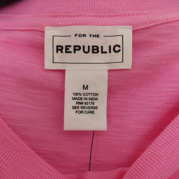 For The Republic Pink Fancy Semi Crop Ruffle T-shirt - Picture 5 of 7